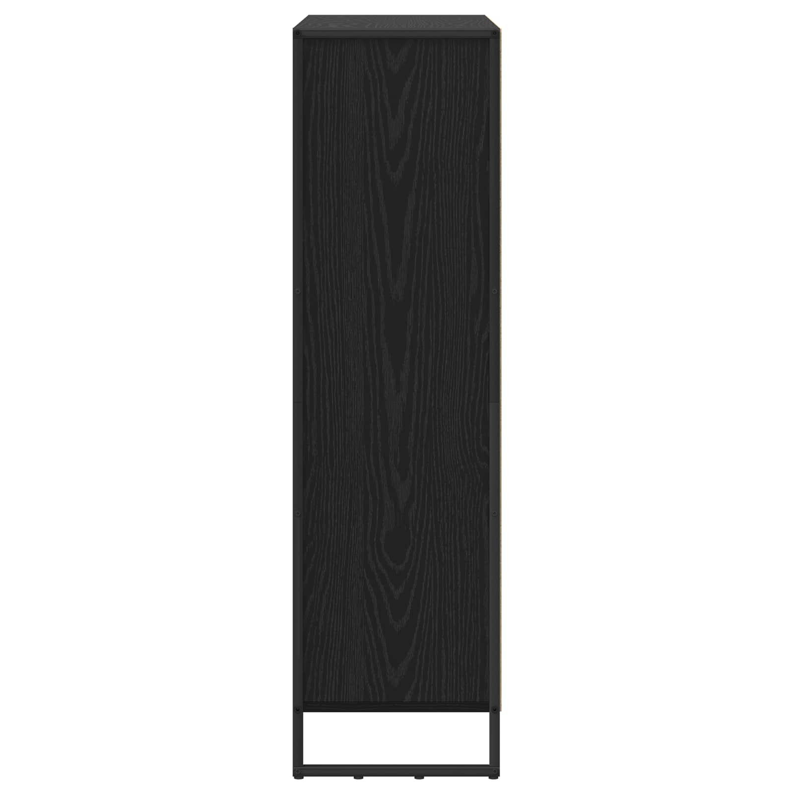 Bücherregal 2 pcs Schwarz Eichen-Optik 99,5 x 30 x 108 cm