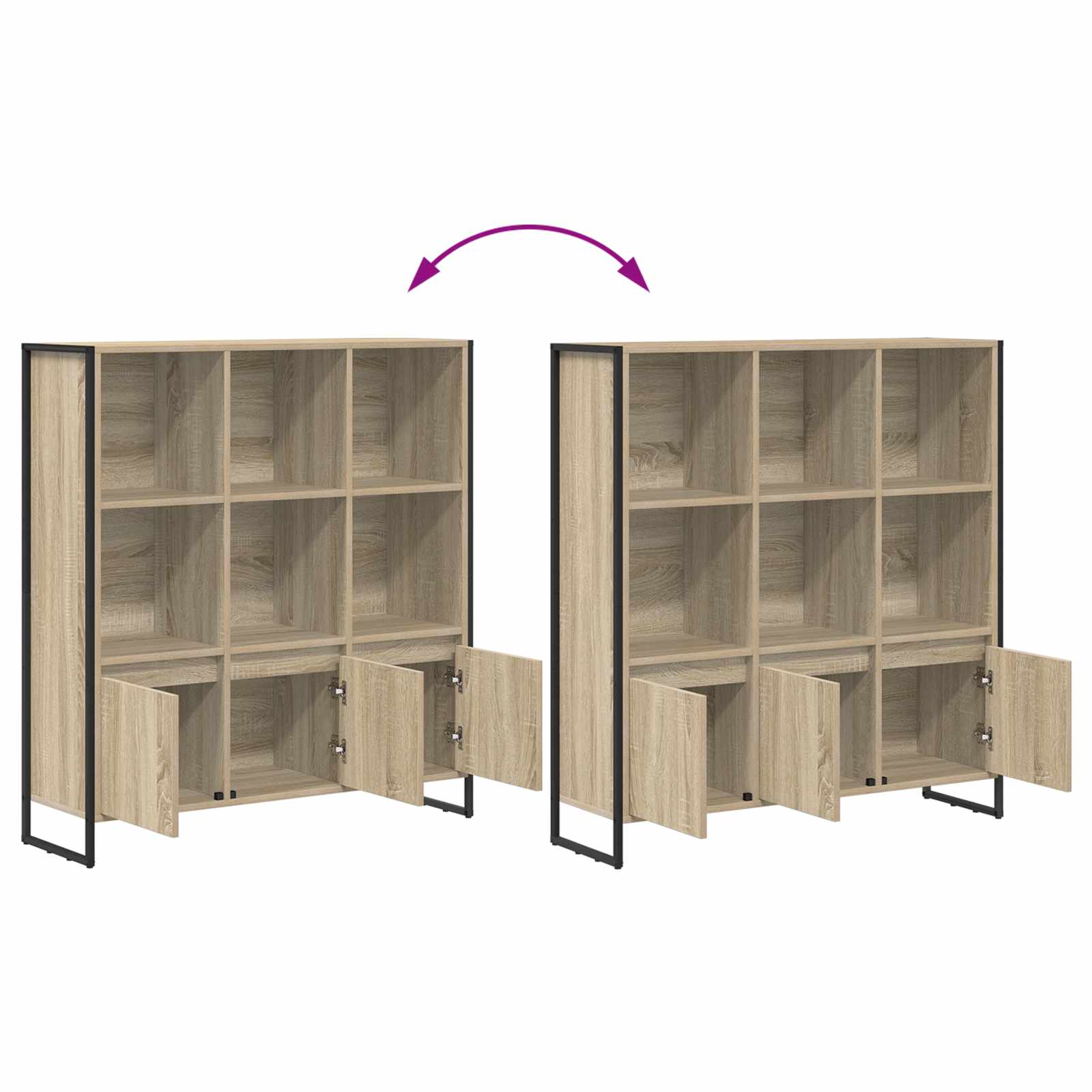 Bücherregal 2 pcs Sonoma 99,5 x 30 x 108 cm Holzwerkstoff