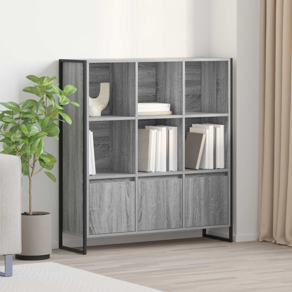 Bücherregal 2 pcs Graues Sonoma 99,5 x 30 x 108 cm