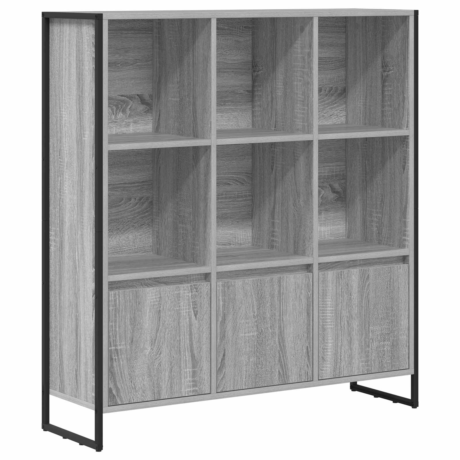 Bücherregal 2 pcs Graues Sonoma 99,5 x 30 x 108 cm