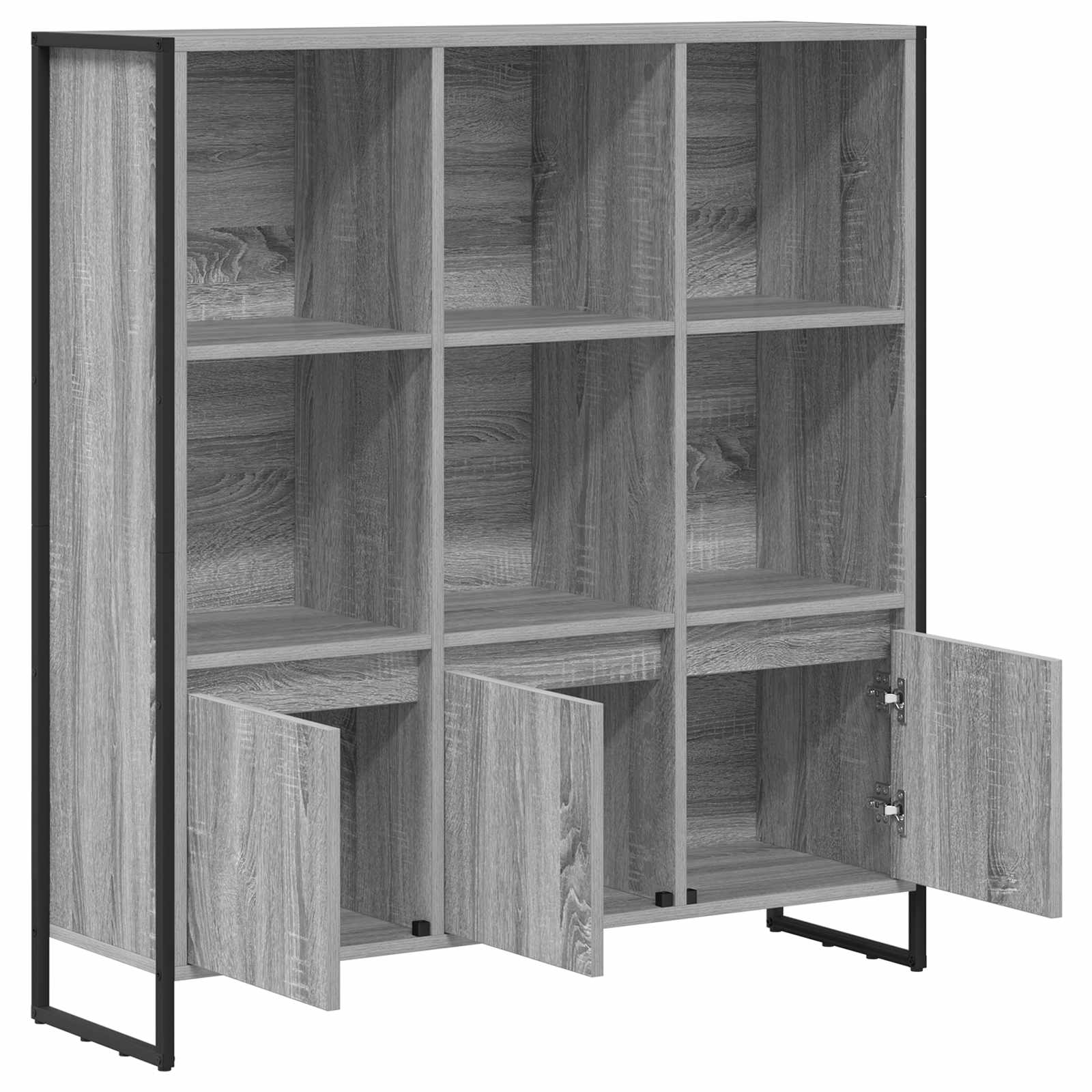Bücherregal 2 pcs Graues Sonoma 99,5 x 30 x 108 cm