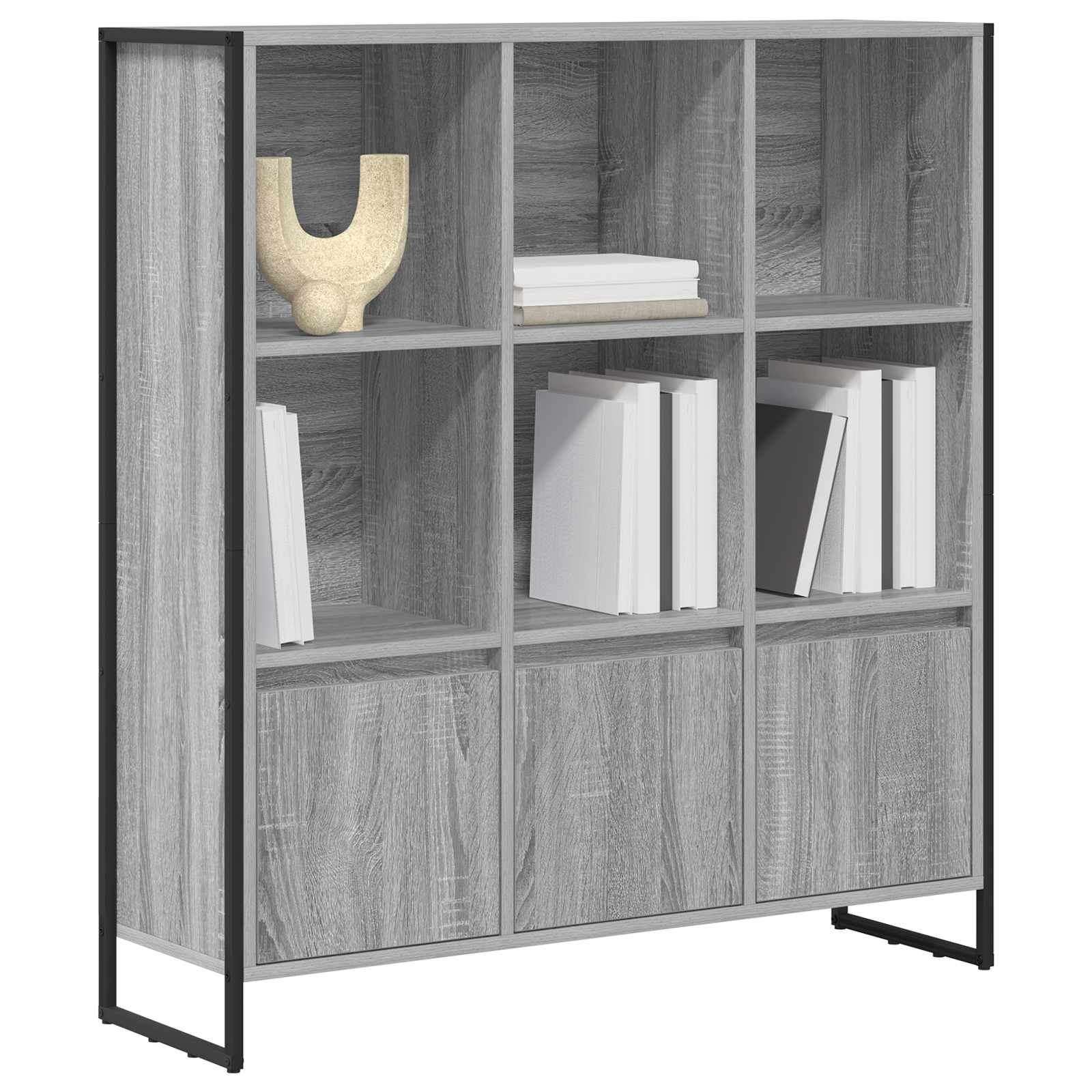 Bücherregal 2 pcs Graues Sonoma 99,5 x 30 x 108 cm