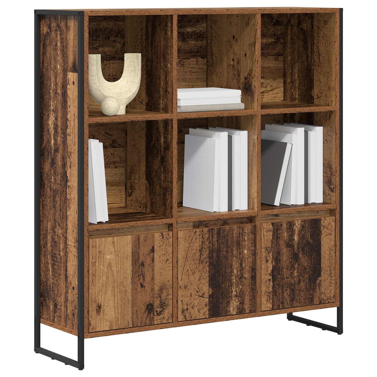 Bücherregal 2 pcs Altholz 99,5 x 30 x 108 cm Holzwerkstoff