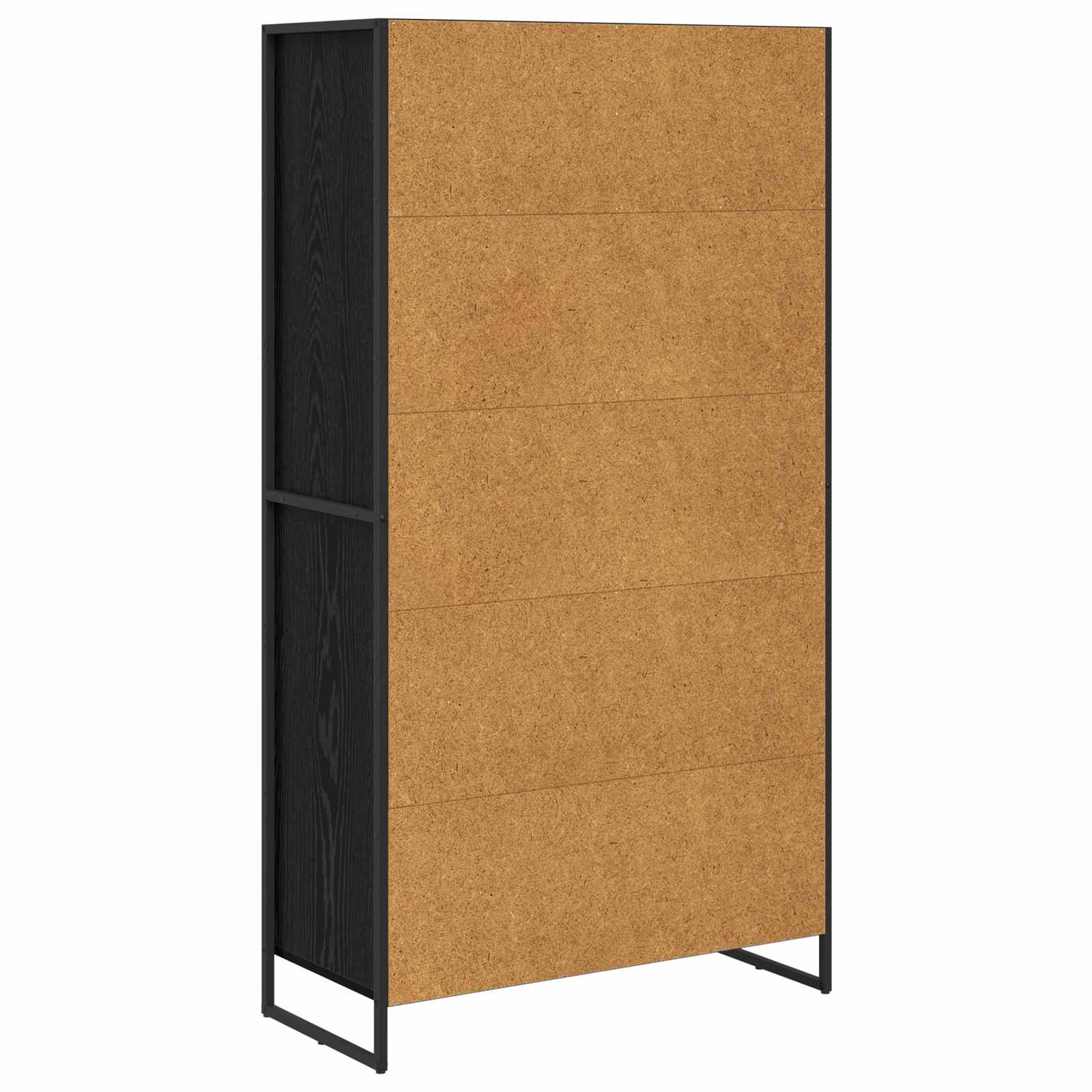 Sideboard 2 pcs Schwarz Eichen-Optik 81 x 36 x 150.5 cm