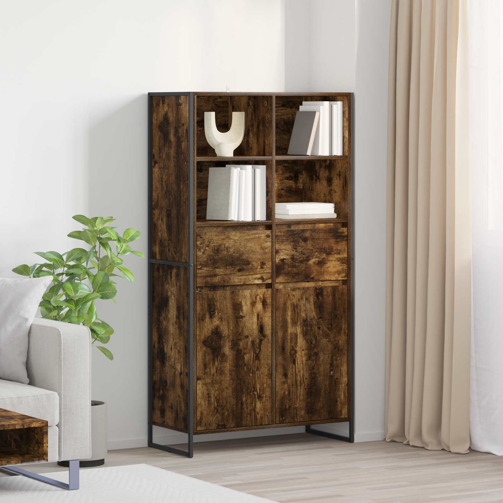 Sideboard 2 pcs Raucharbe 81 x 36 x 150.5 cm Holzwerkstoff