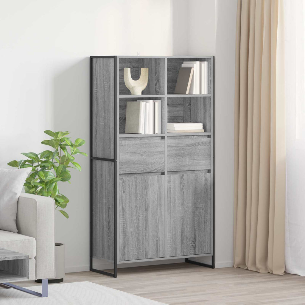 Sideboard 2 pcs Graues Sonoma 81 x 36 x 150.5 cm Holzwerkstoff