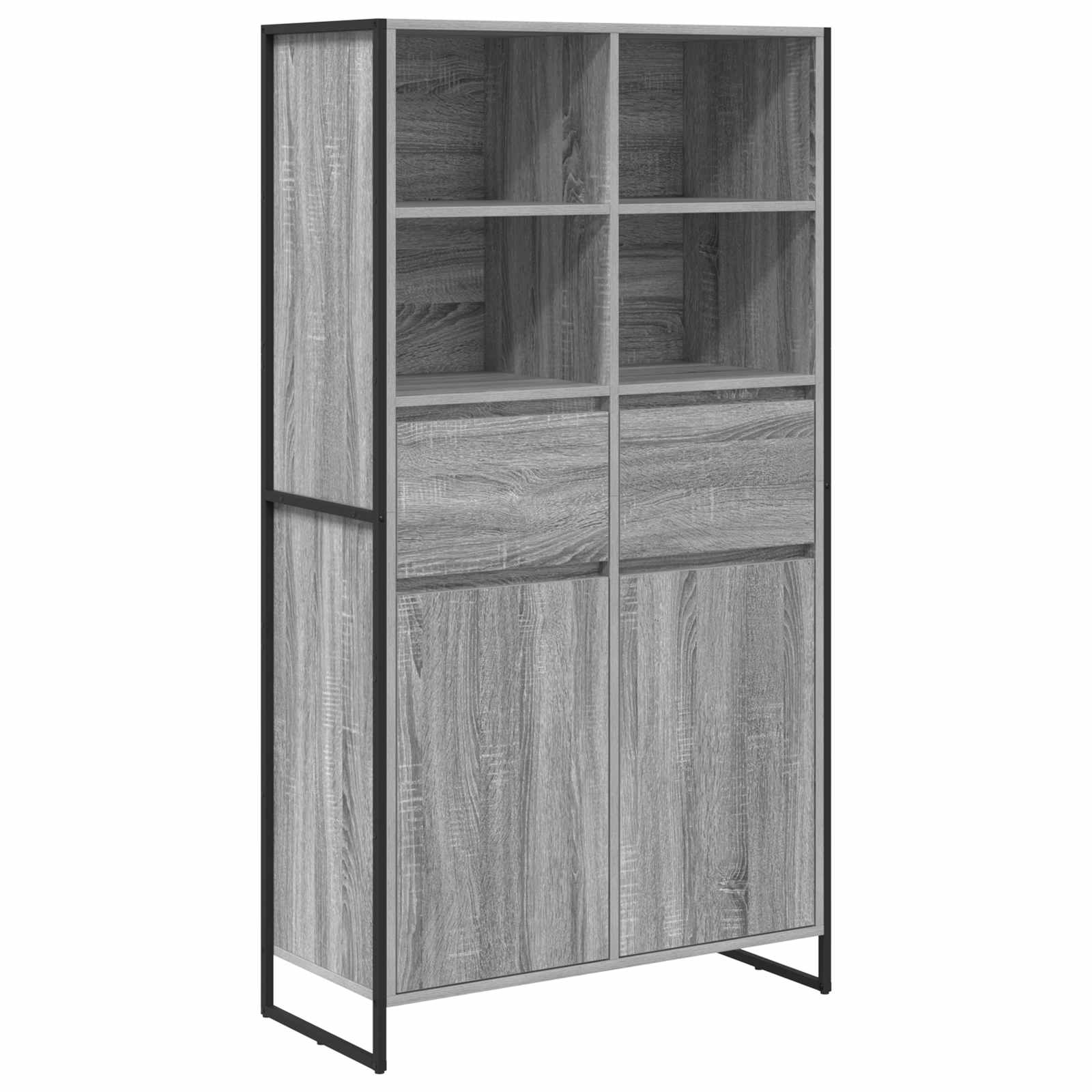 Sideboard 2 pcs Graues Sonoma 81 x 36 x 150.5 cm Holzwerkstoff