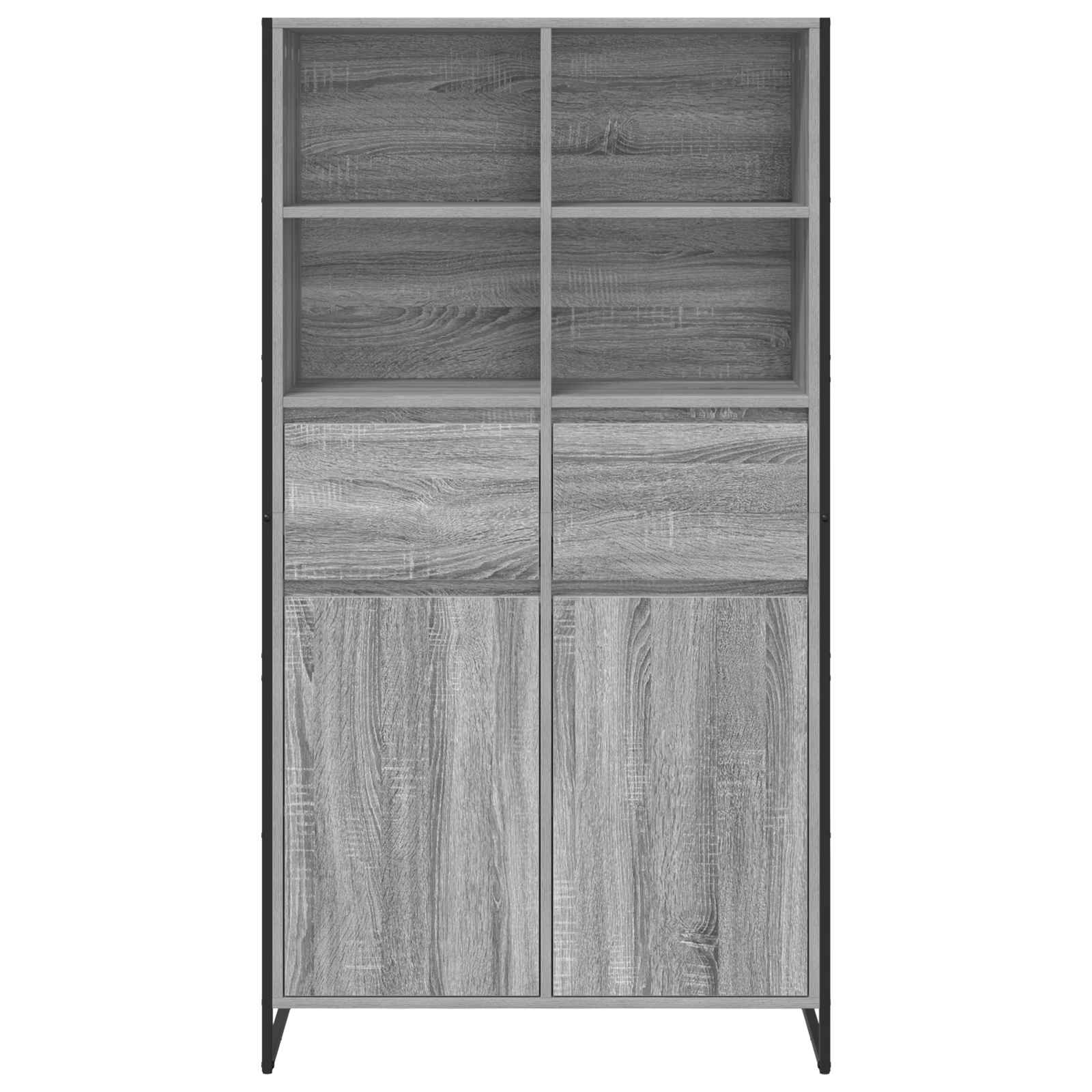 Sideboard 2 pcs Graues Sonoma 81 x 36 x 150.5 cm Holzwerkstoff