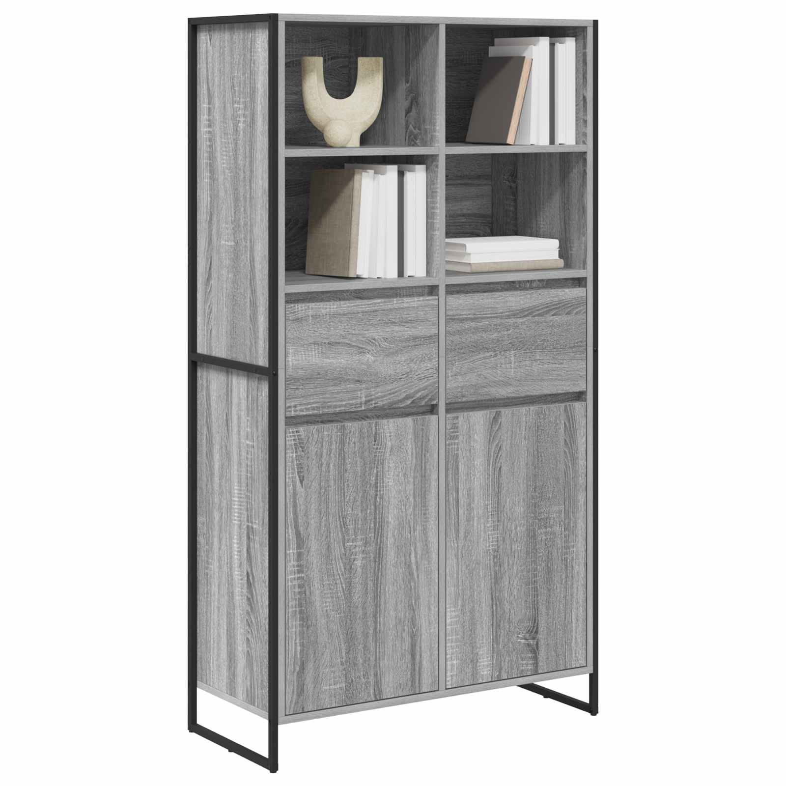 Sideboard 2 pcs Graues Sonoma 81 x 36 x 150.5 cm Holzwerkstoff