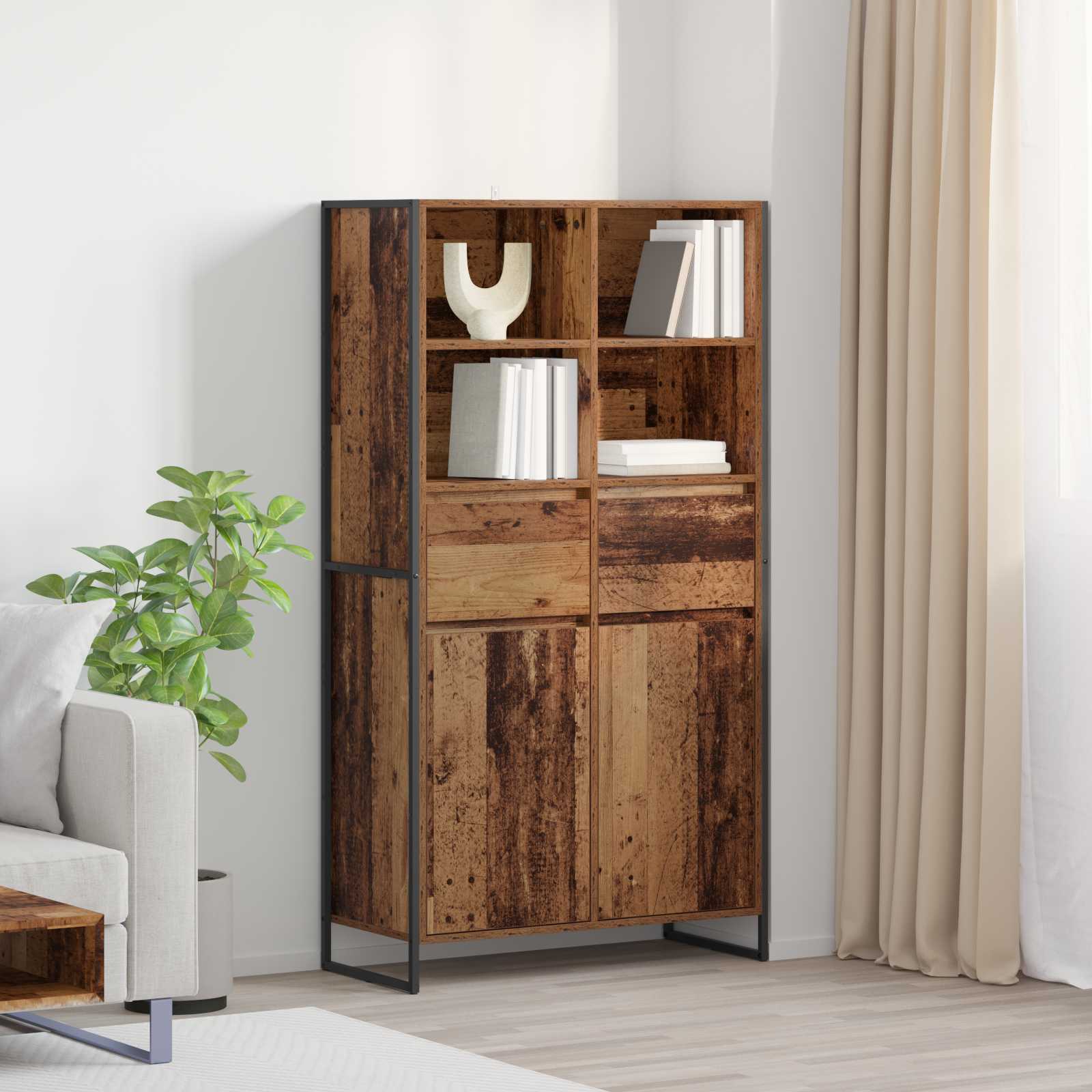 Sideboard 2 pcs Altholz 81 x 36 x 150.5 cm Holzwerkstoff