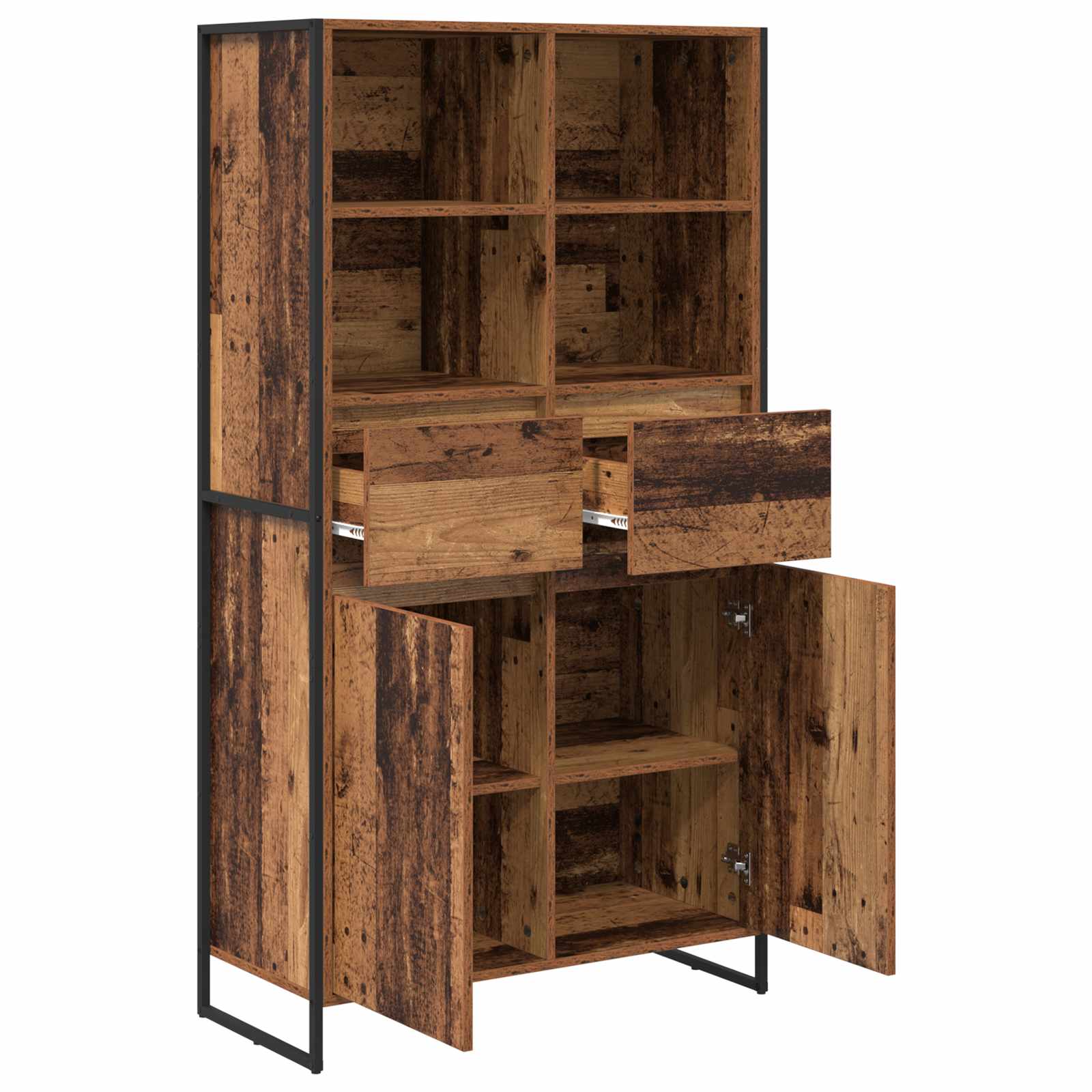 Sideboard 2 pcs Altholz 81 x 36 x 150.5 cm Holzwerkstoff
