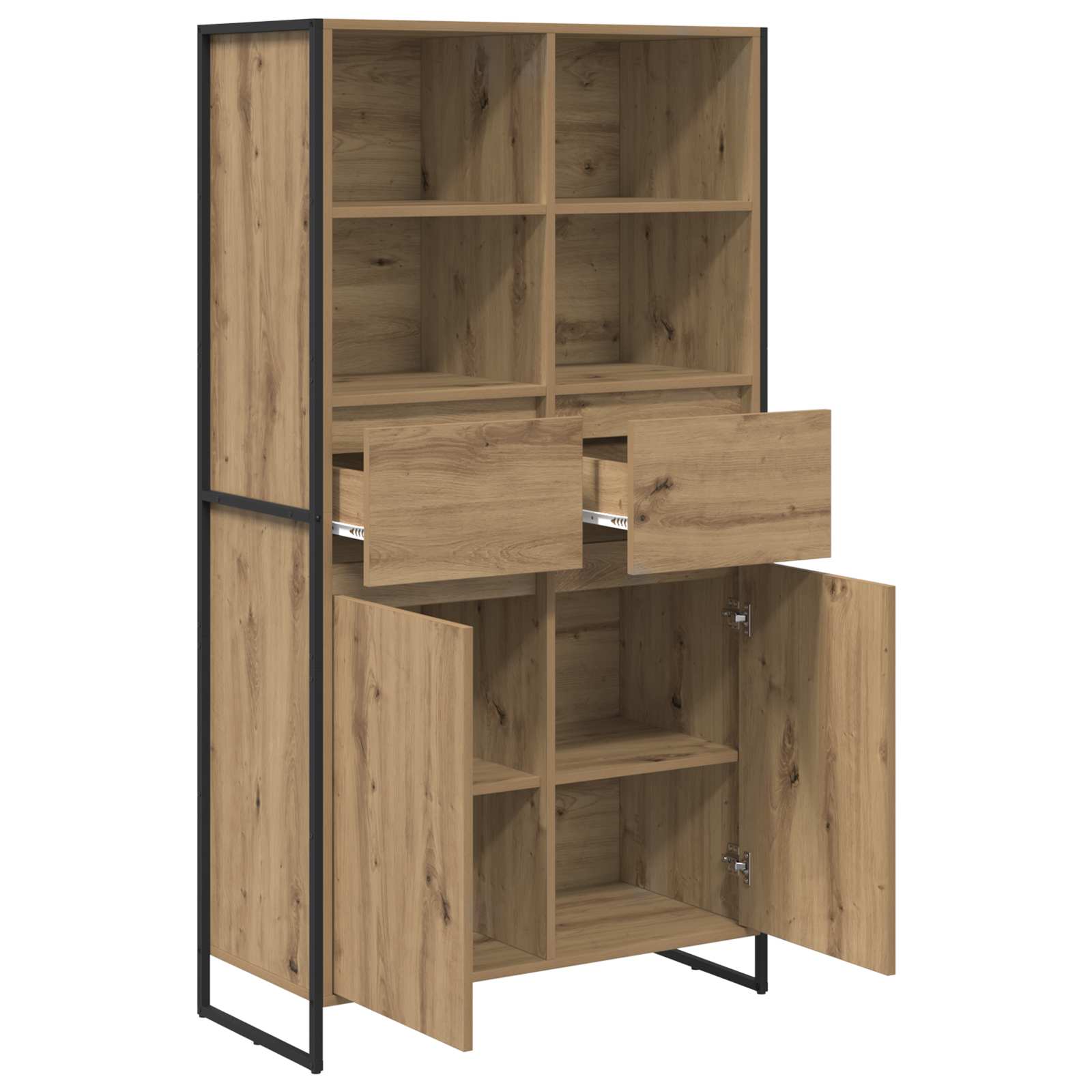 Sideboard 2 pcs Kunsthandwerk Eiche 81 x 36 x 150.5 cm