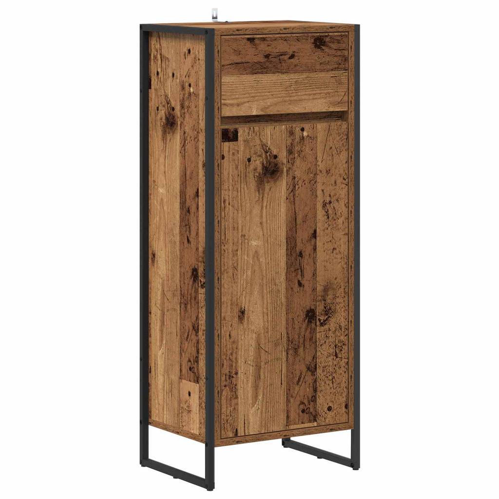 Badezimmermöbel-Set mit Schubladen Altholz Holzwerkstoff