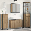 Badezimmermöbel-Set mit Schubladen Artisan-Eiche Holzwerkstoff
