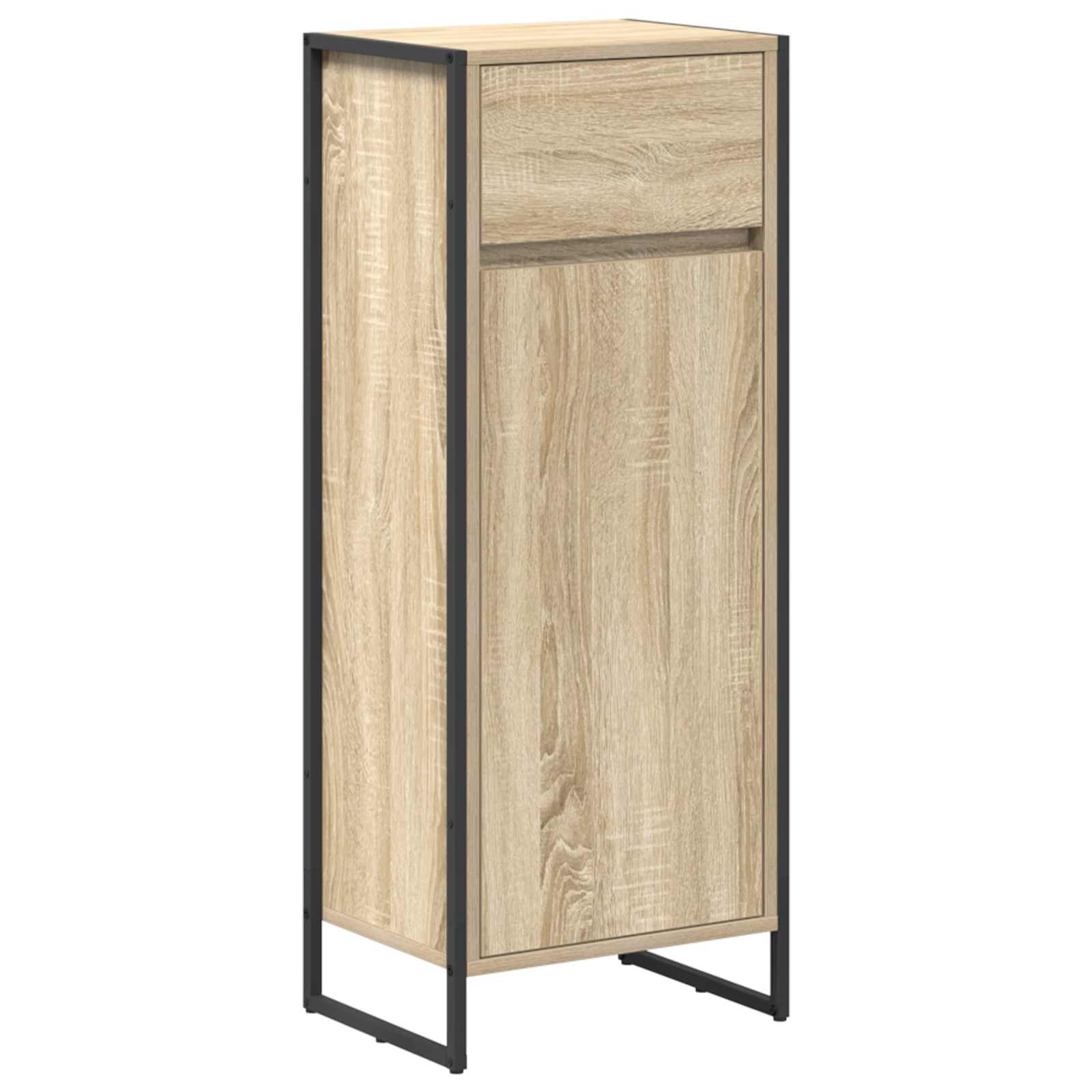 Badezimmermöbel-Set mit Schubladen Sonoma-Eiche Holzwerkstoff