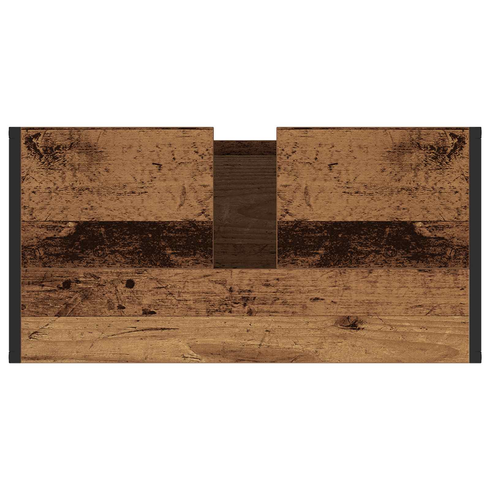 Badezimmermöbel-Set mit Schubladen Altholz Holzwerkstoff