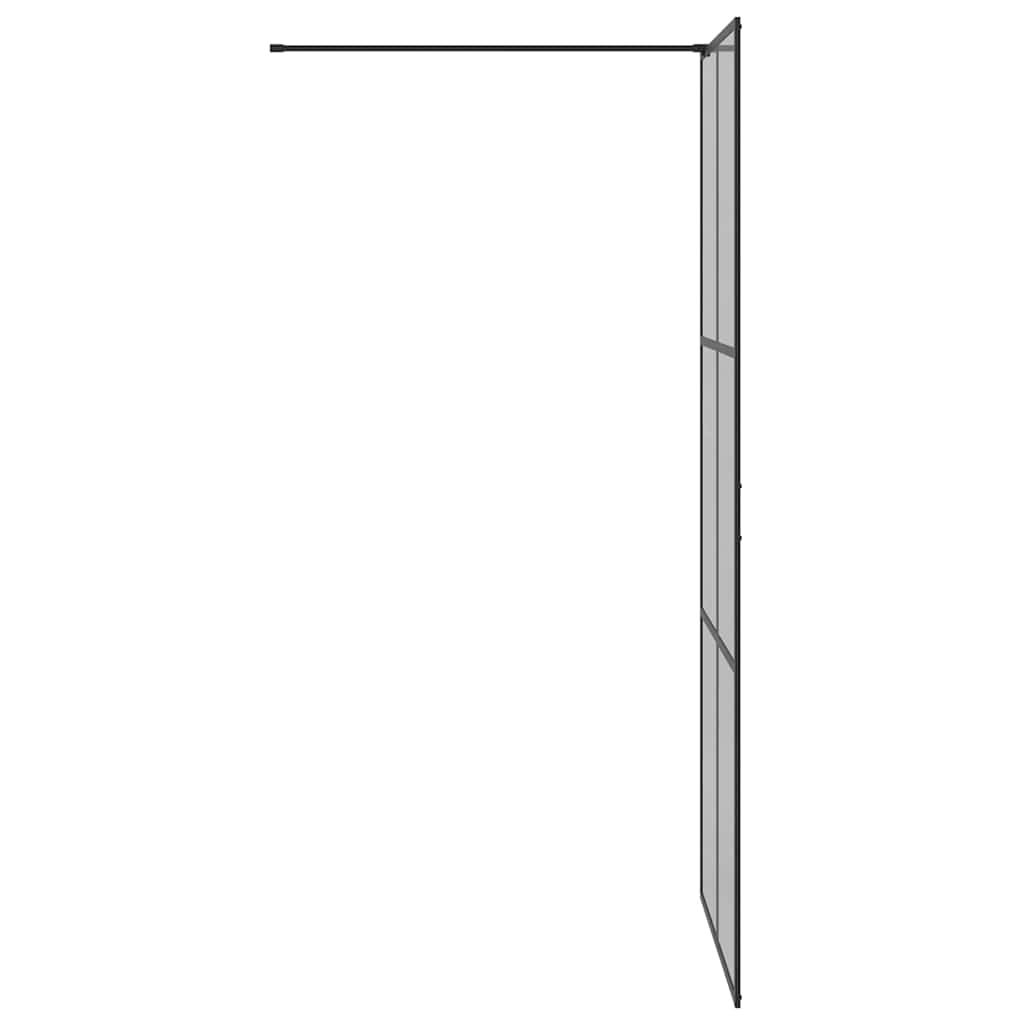 Walk-in Duschwand Schwarz 90 x 195 cm Gehärtetes Glas