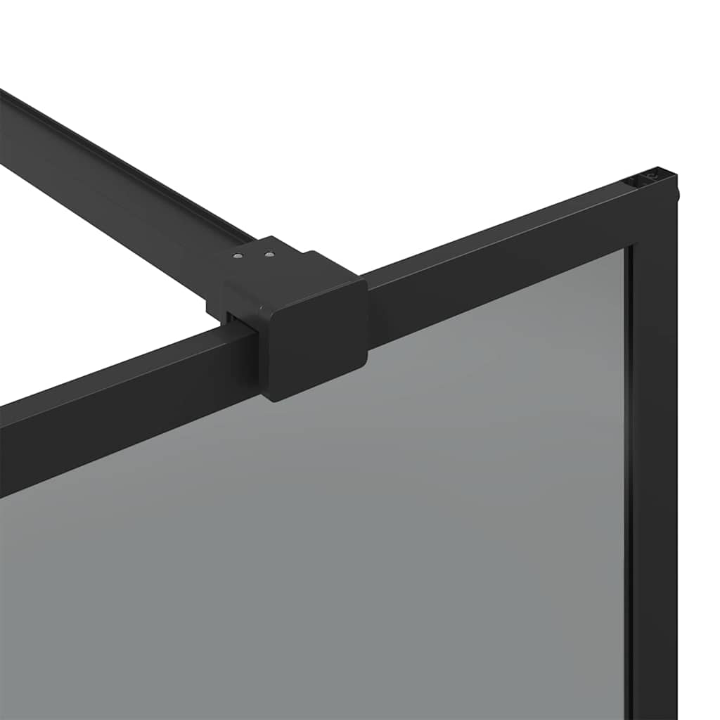 Walk-in Duschwand Schwarz 115 x 195 cm Gehärtetes Glas