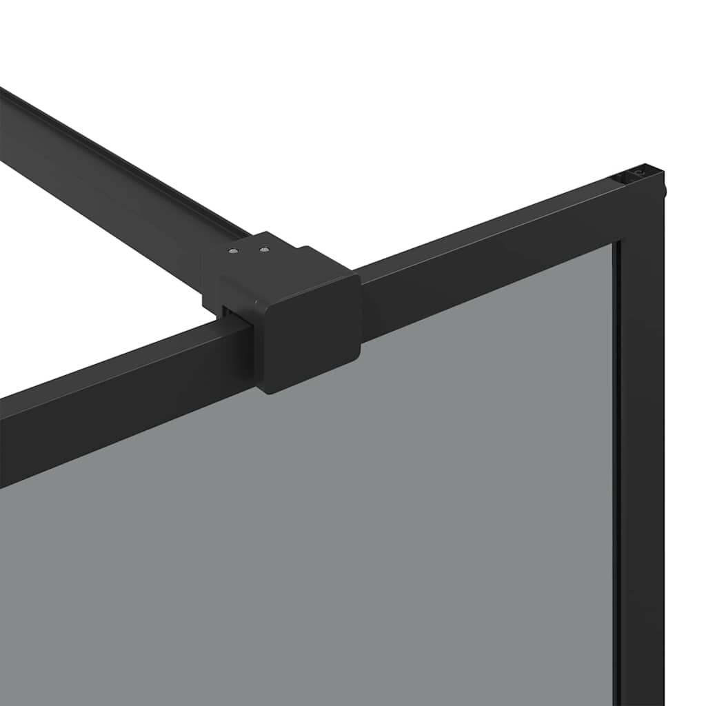 Walk-in Duschwand Schwarz 140 x 195 cm Gehärtetes Glas