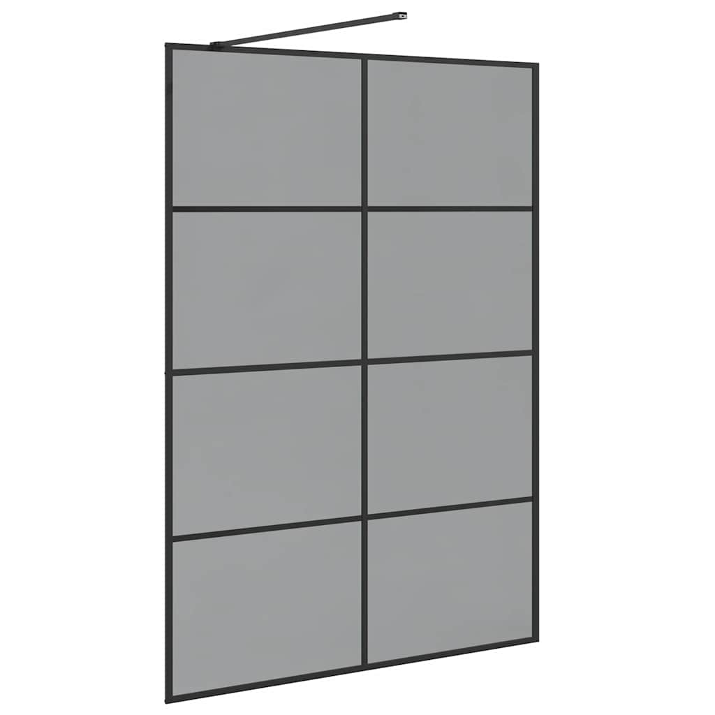 Walk-in Duschwand Schwarz 140 x 195 cm Gehärtetes Glas