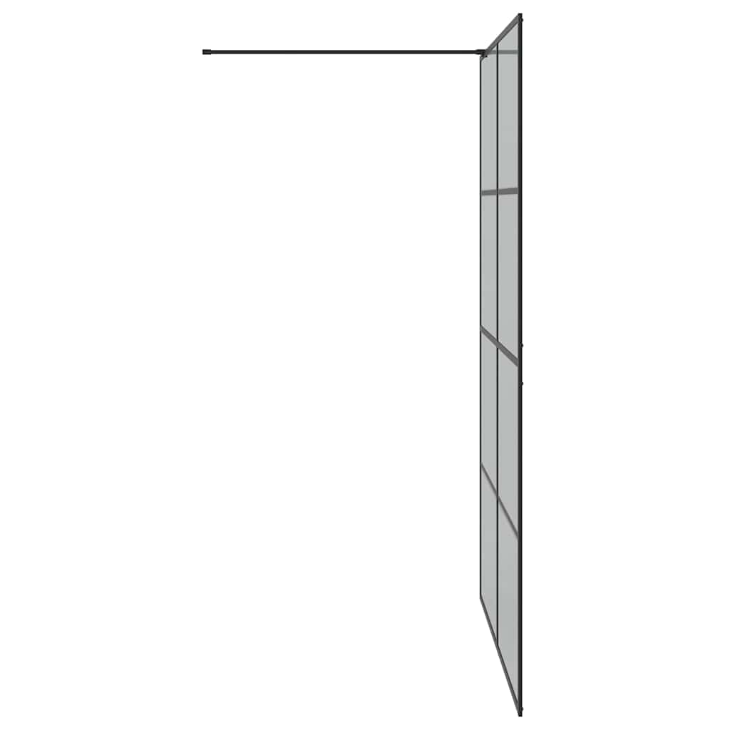 Walk-in Duschwand Schwarz 140 x 195 cm Gehärtetes Glas
