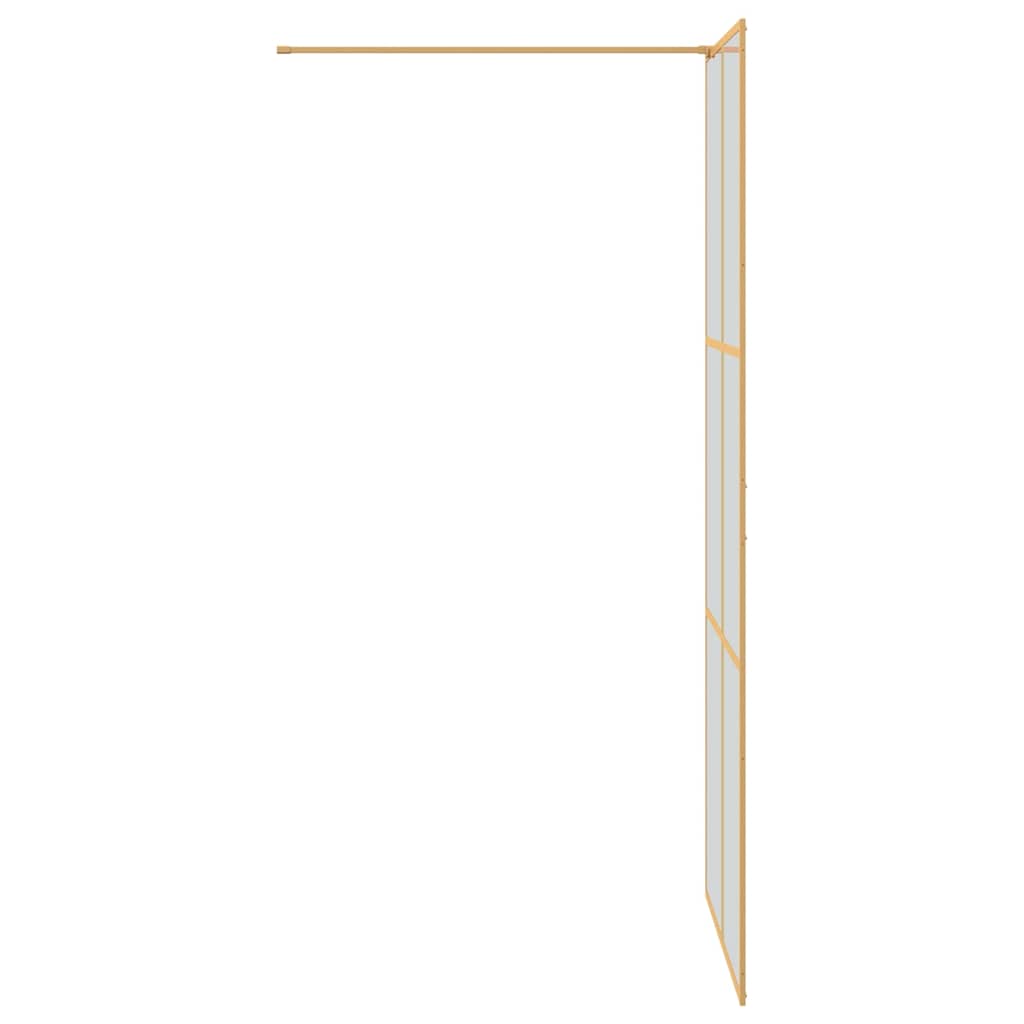Walk-in Duschwand Gold 90 x 195 cm Gehärtetes Glas