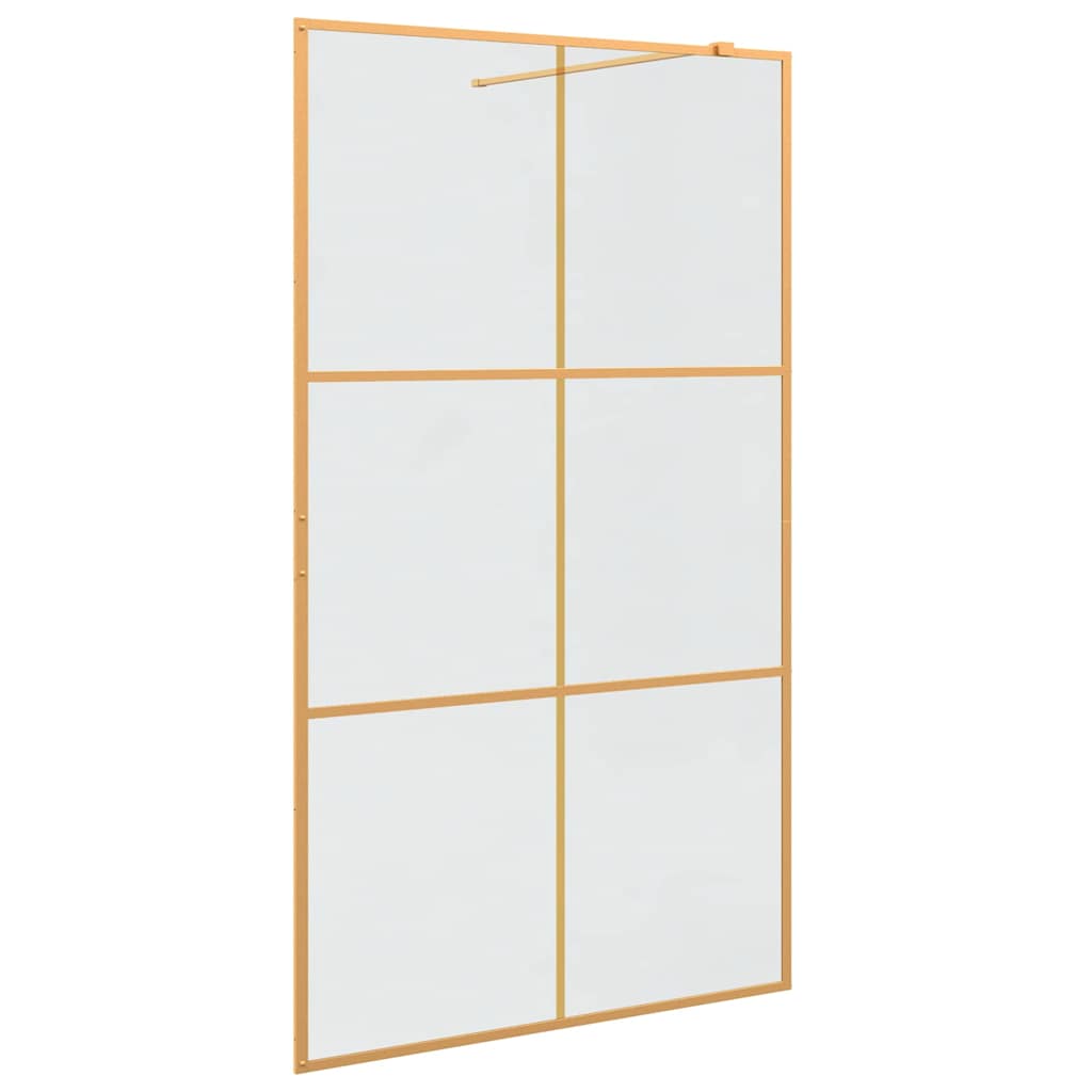Walk-in Duschwand Gold 115 x 195 cm Gehärtetes Glas