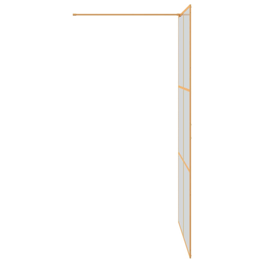 Walk-in Duschwand Gold 115 x 195 cm Gehärtetes Glas