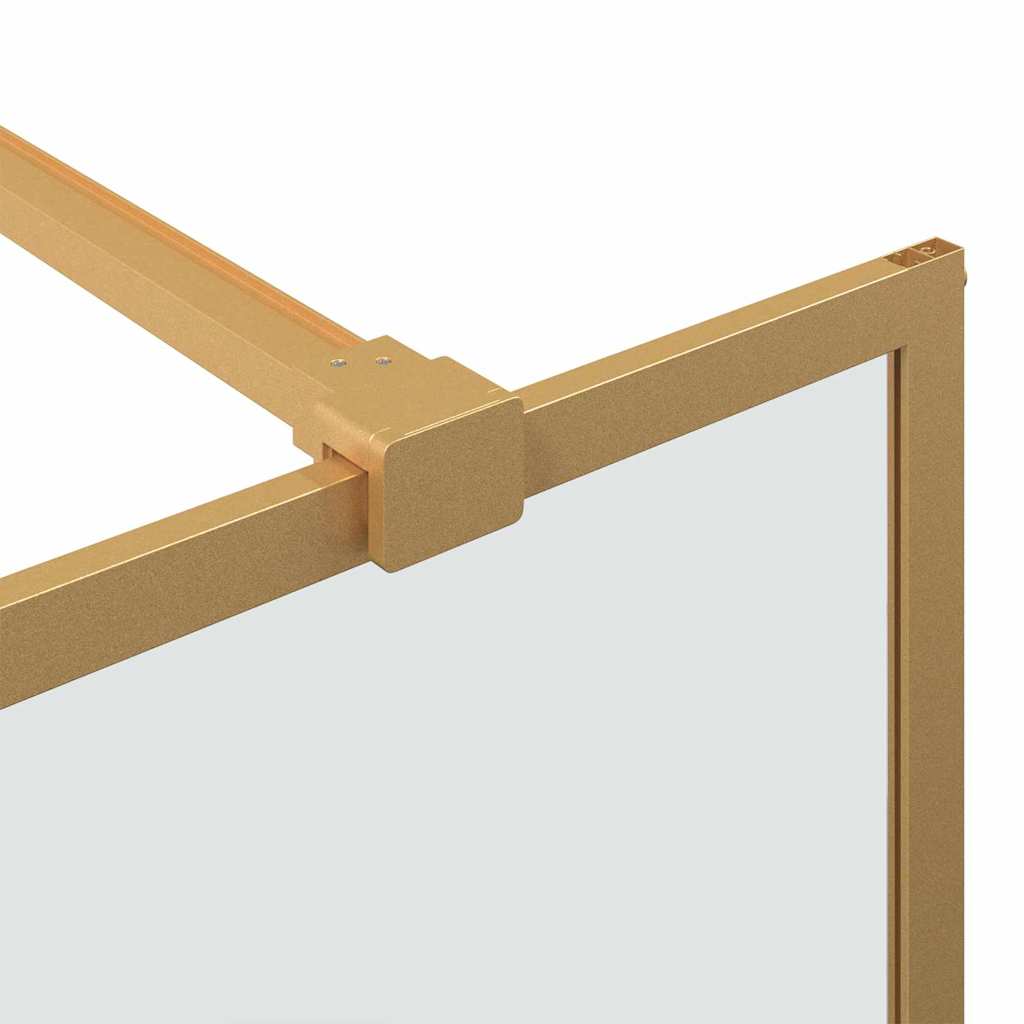 Walk-in Duschwand Gold 140 x 195 cm Gehärtetes Glas