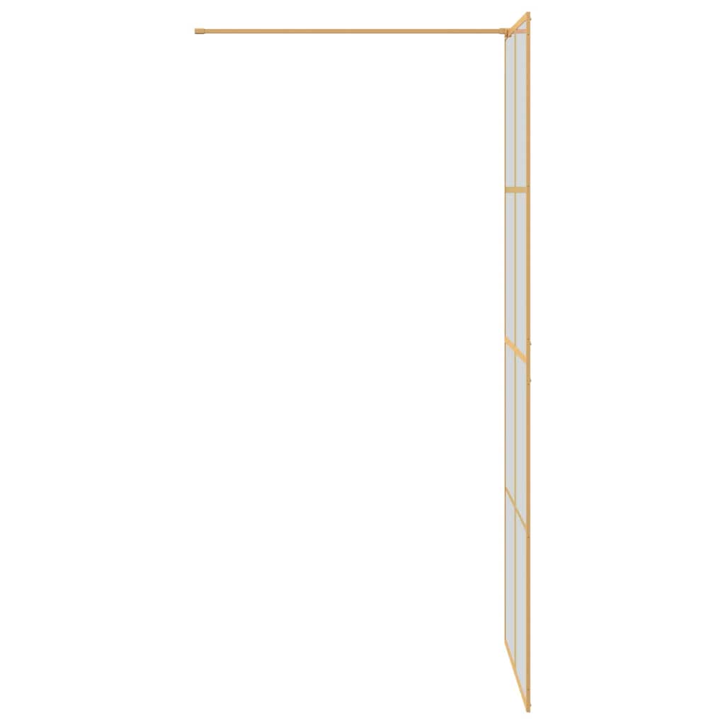 Walk-in Duschwand Gold 80 x 195 cm Gehärtetes Glas
