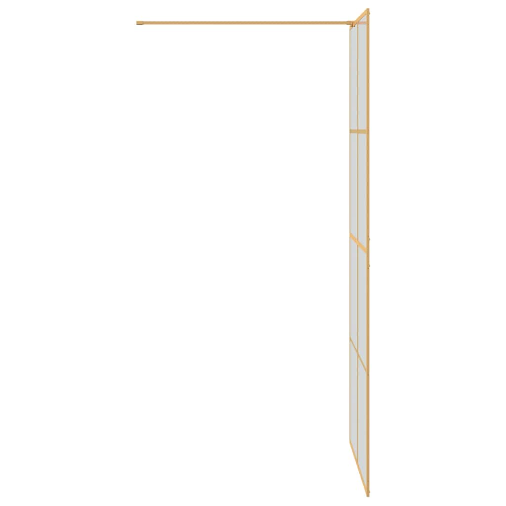 Walk-in Duschwand Gold 90 x 195 cm Gehärtetes Glas