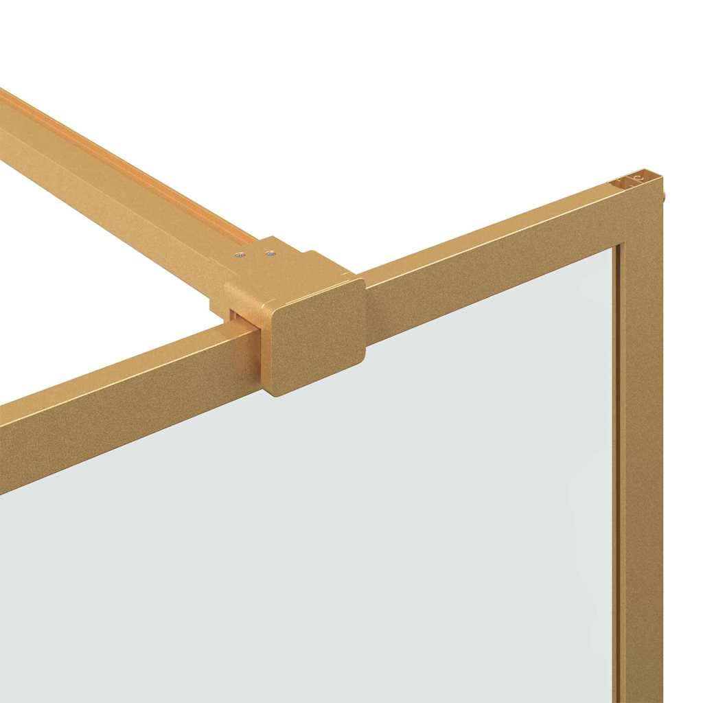 Walk-in Duschwand Gold 140 x 195 cm Gehärtetes Glas