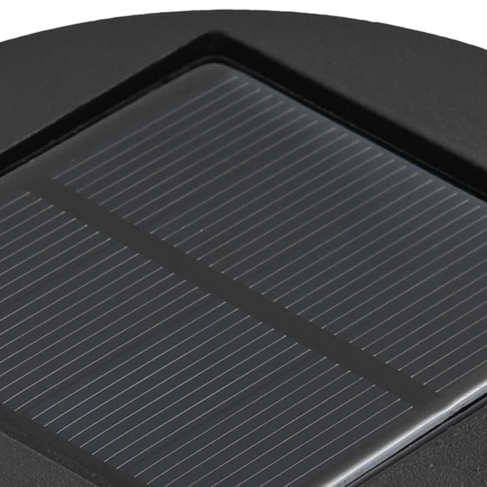 Solar LED Wegeleuchte 2 pcs Schwarz Kalt gewalzter Stahl