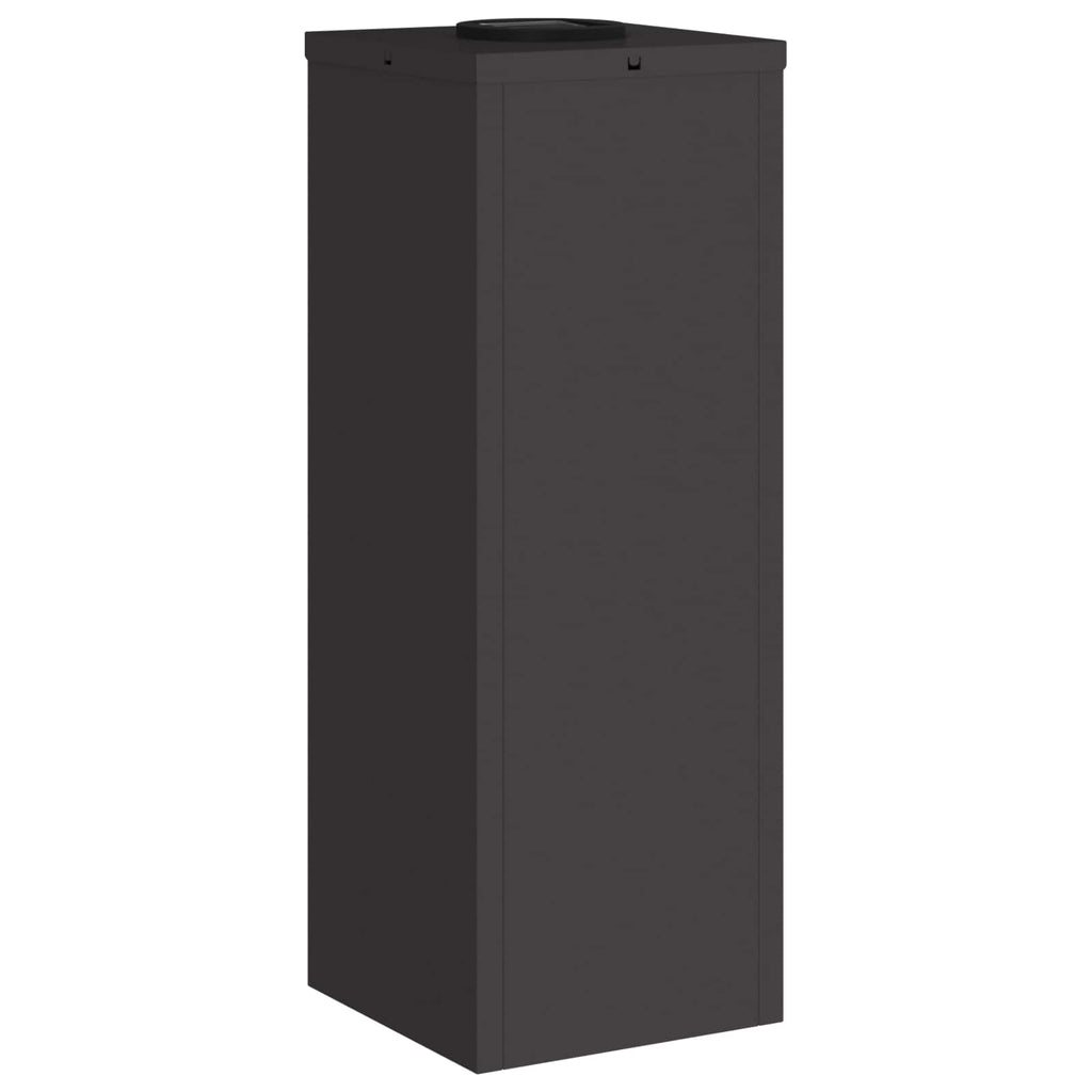 Solar LED Wegeleuchte 2 pcs Schwarz Kalt gewalzter Stahl