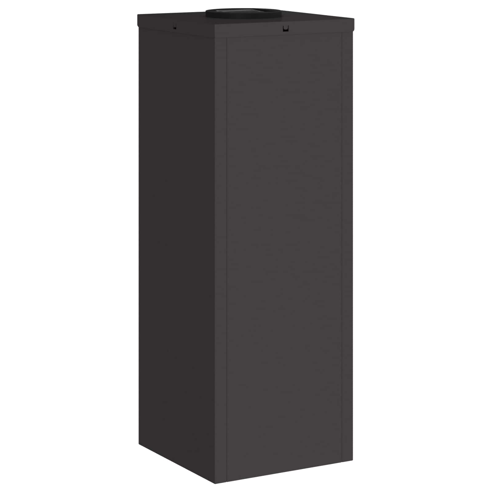 Solar LED Wegeleuchte 2 pcs Schwarz Kalt gewalzter Stahl