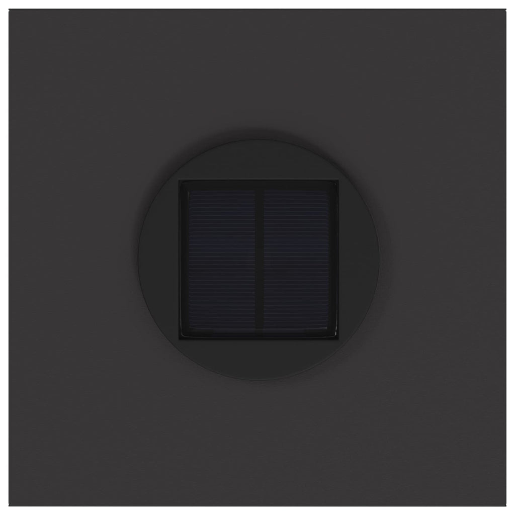 Solar LED Wegeleuchte 2 pcs Schwarz Kalt gewalzter Stahl