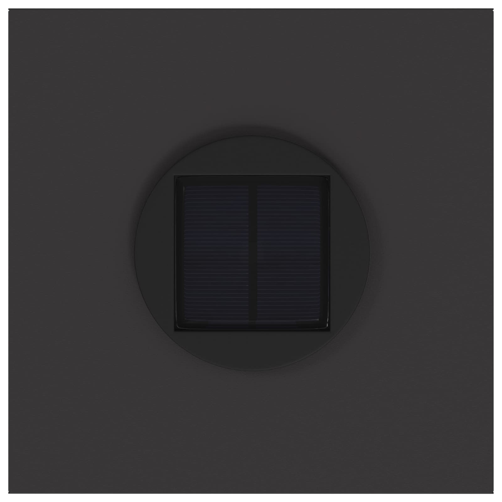 Solar LED Wegeleuchte 2 pcs Schwarz Kalt gewalzter Stahl