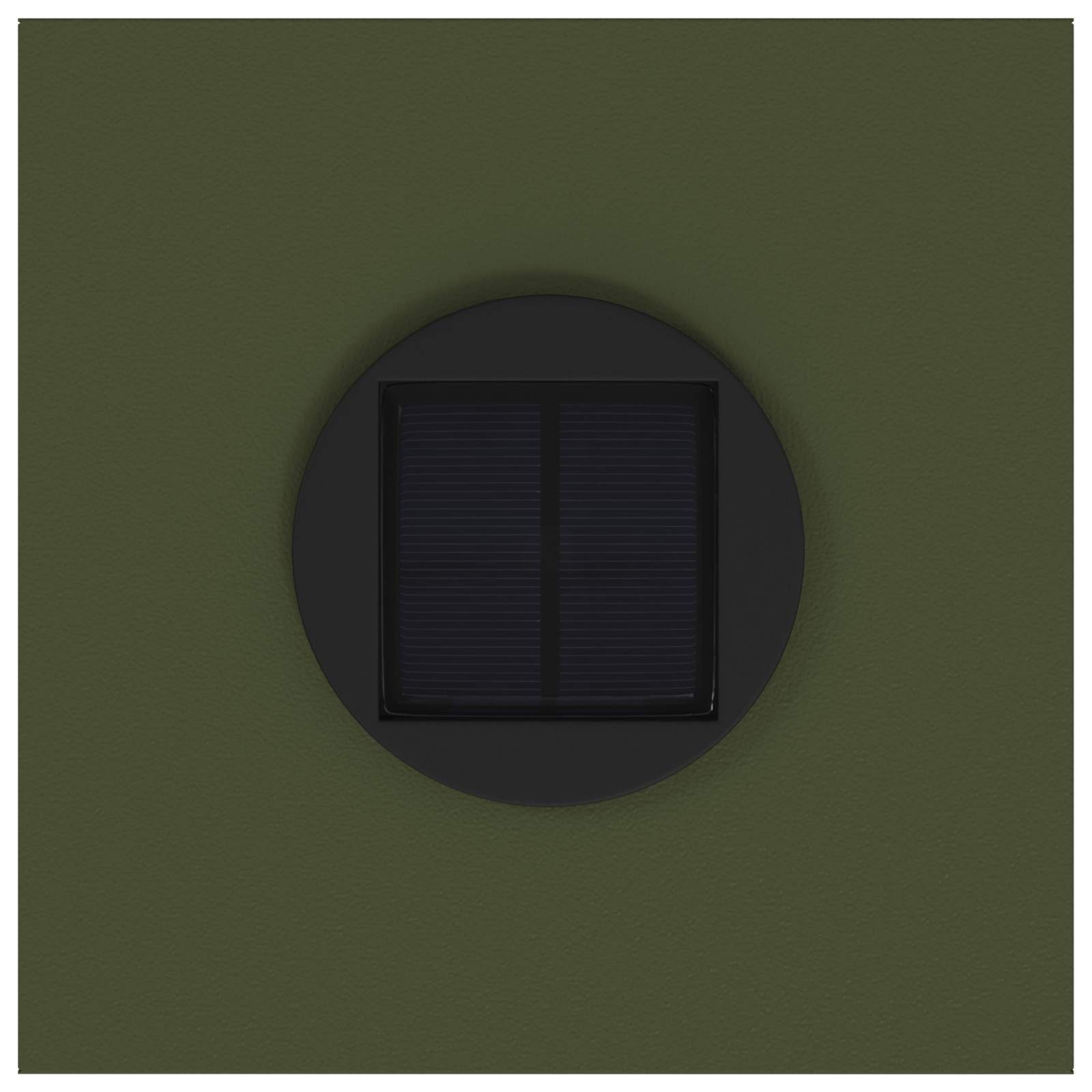 Solar LED Wegeleuchte 2 pcs Olive Grün Kalt gewalzter Stahl
