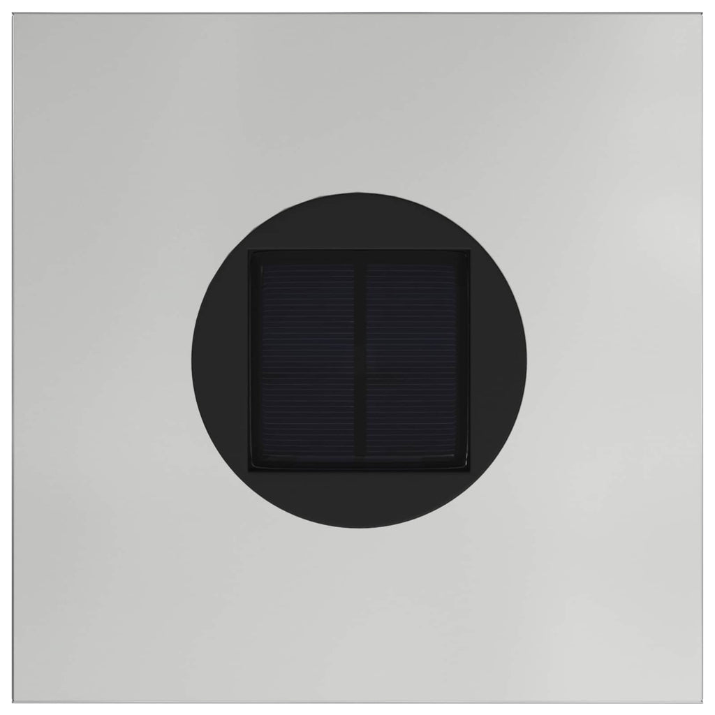 Solar LED Wegeleuchte 2 pcs Silber Galvanisiert