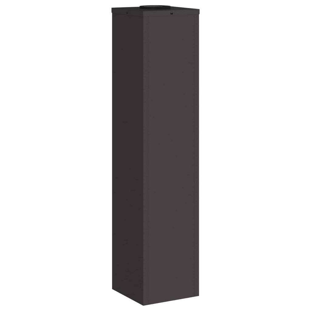 Solar LED Wegeleuchte 2 pcs Schwarz Kalt gewalzter Stahl