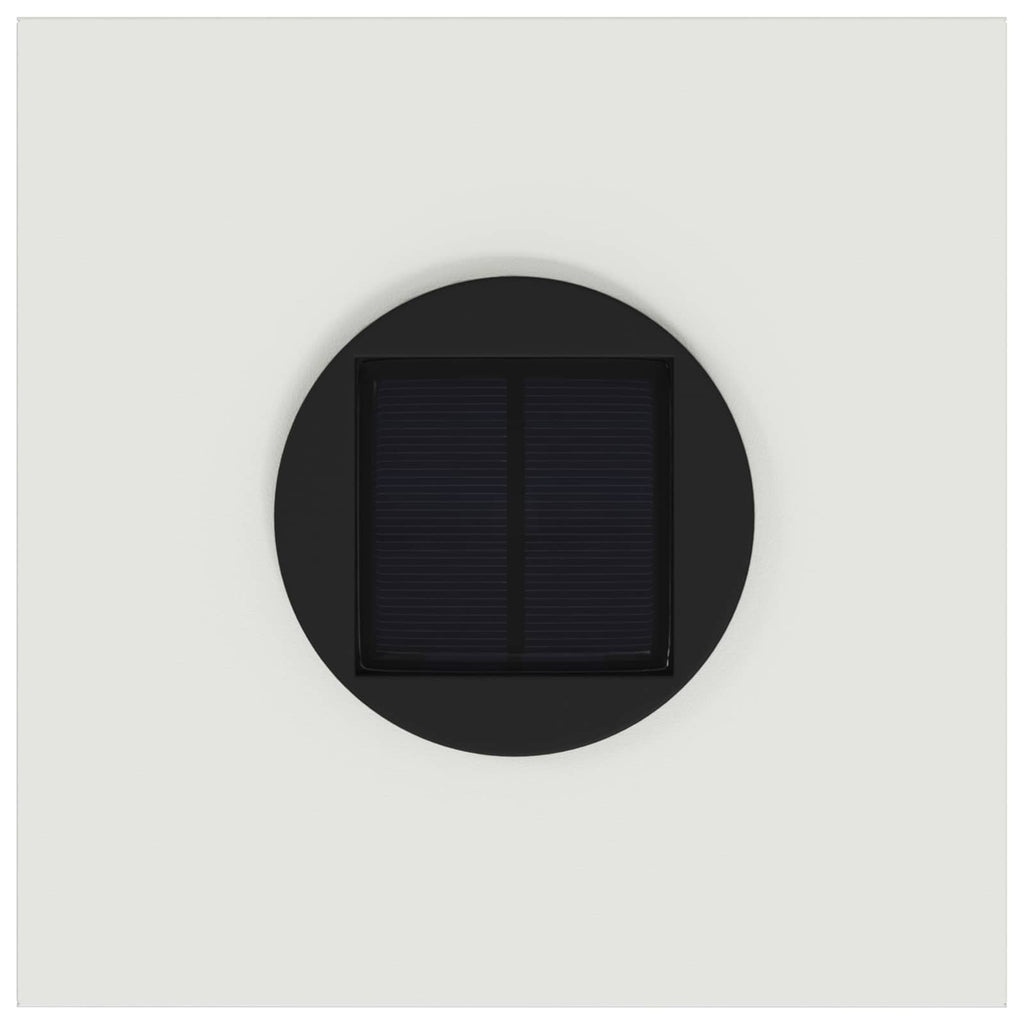 Solar LED Wegeleuchte 2 pcs Weiß Kalt gewalzter Stahl
