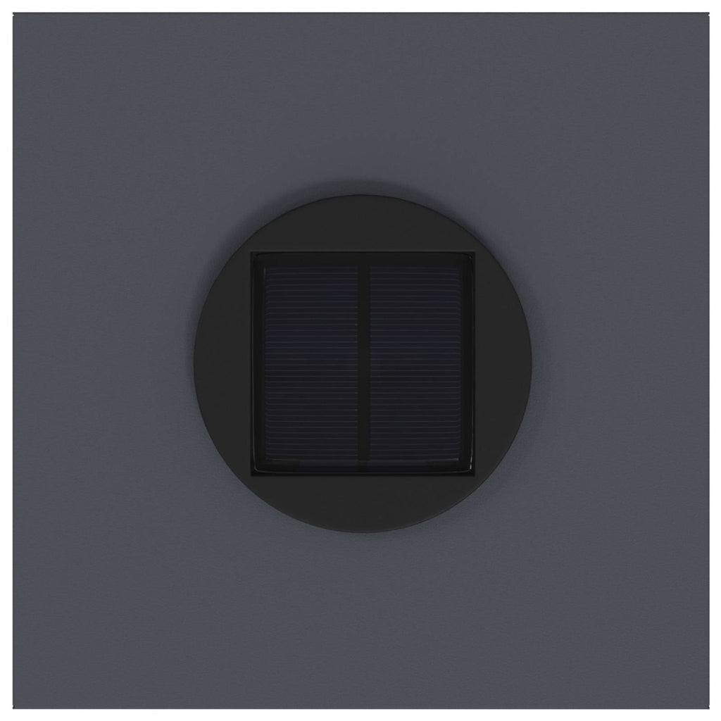 Solar LED Wegeleuchte 2 pcs Anthrazit Kalt gewalzter Stahl