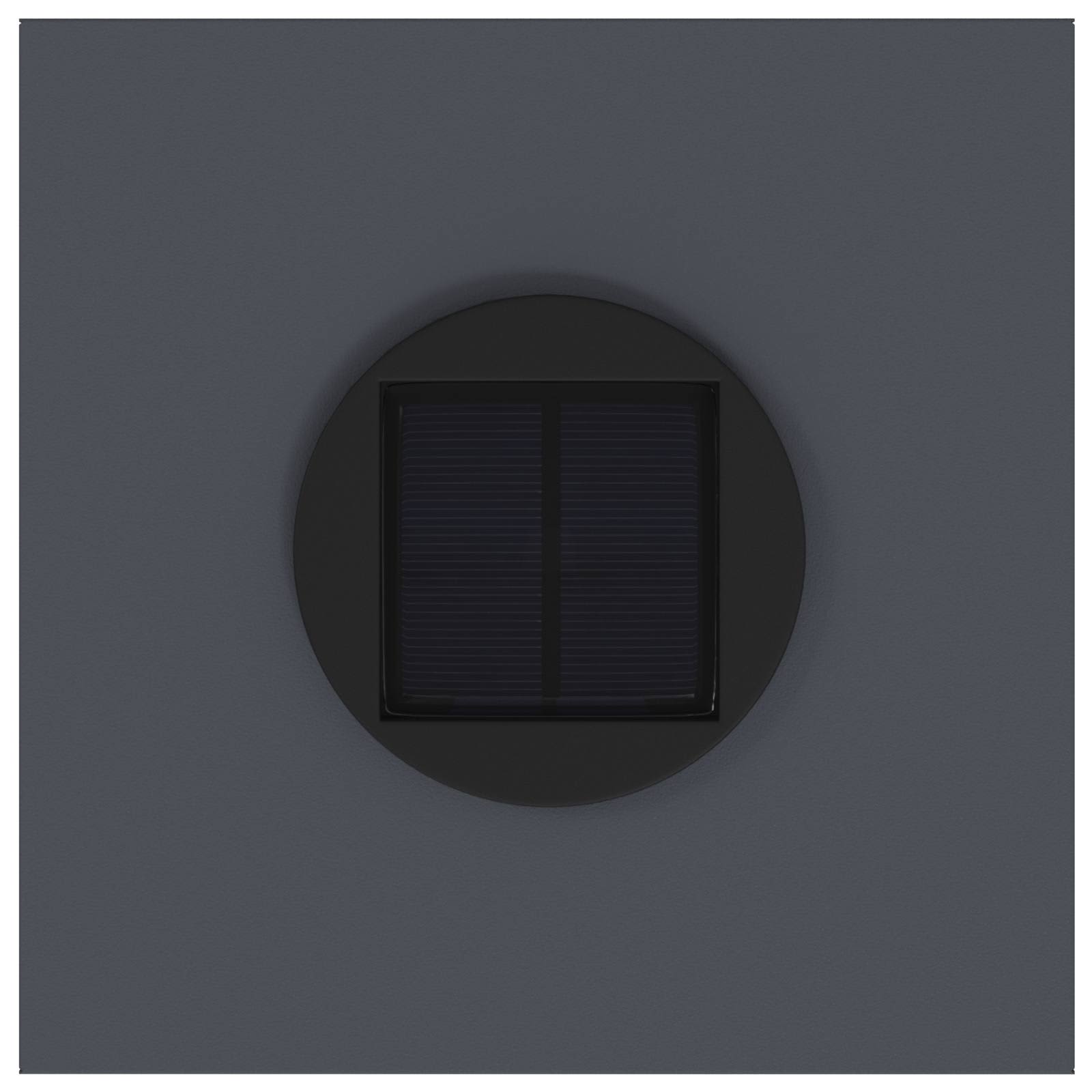 Solar LED Wegeleuchte 2 pcs Anthrazit Kalt gewalzter Stahl