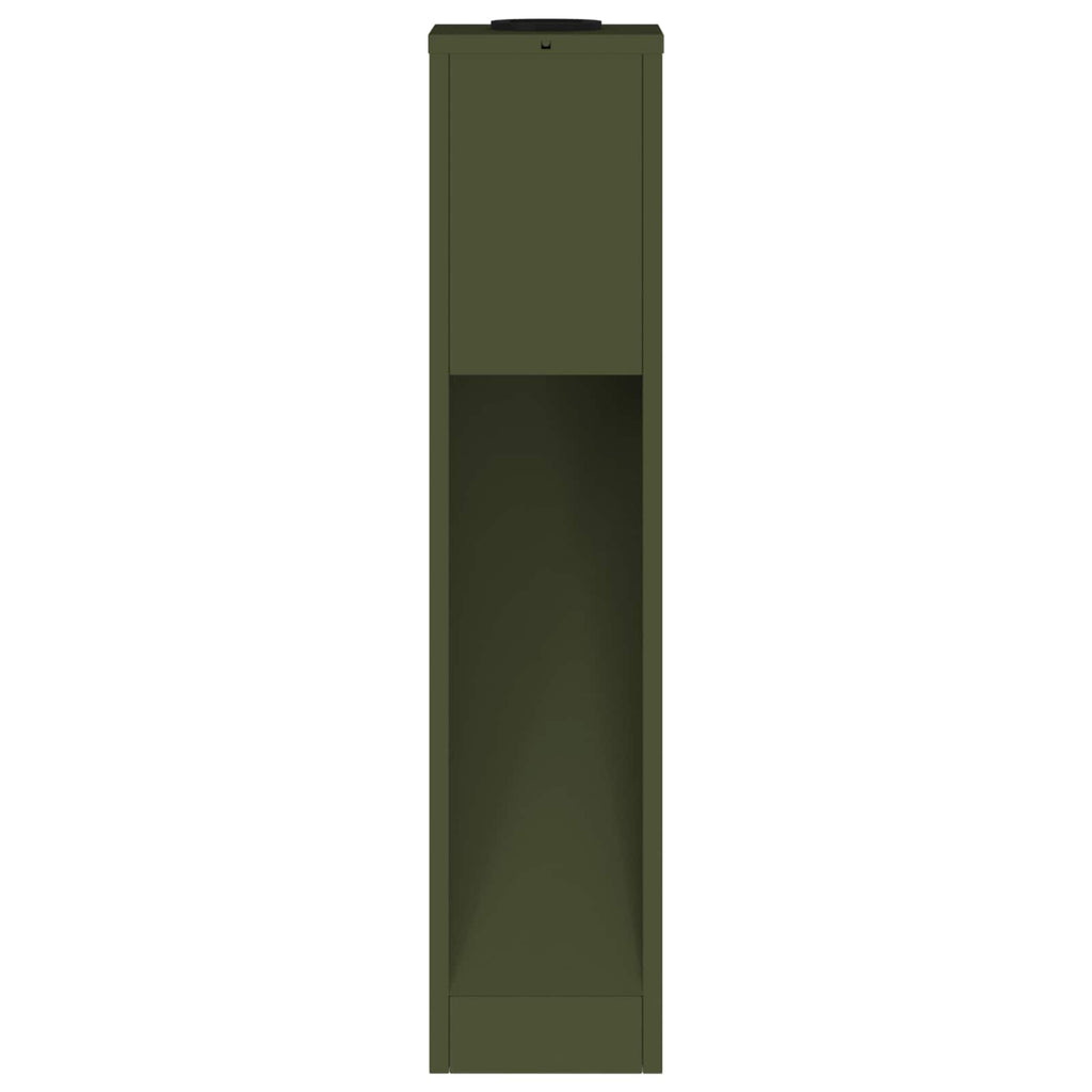 Solar LED Wegeleuchte 2 pcs Olive Grün Kalt gewalzter Stahl