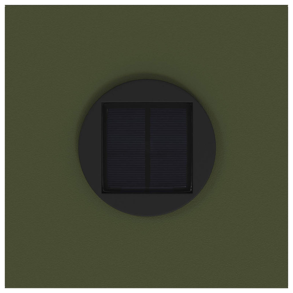 Solar LED Wegeleuchte 2 pcs Olive Grün Kalt gewalzter Stahl