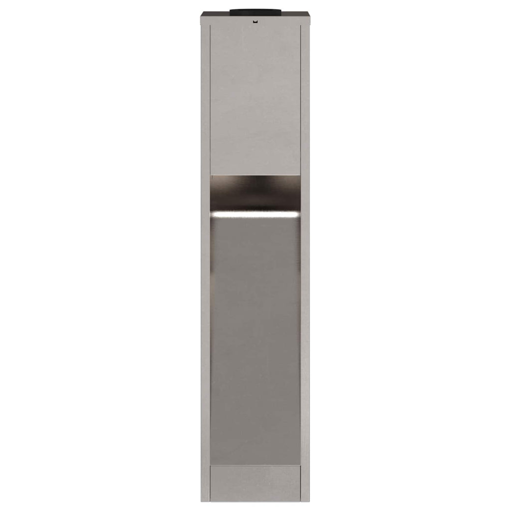 Solar LED Wegeleuchte 2 pcs Silber Edelstahl