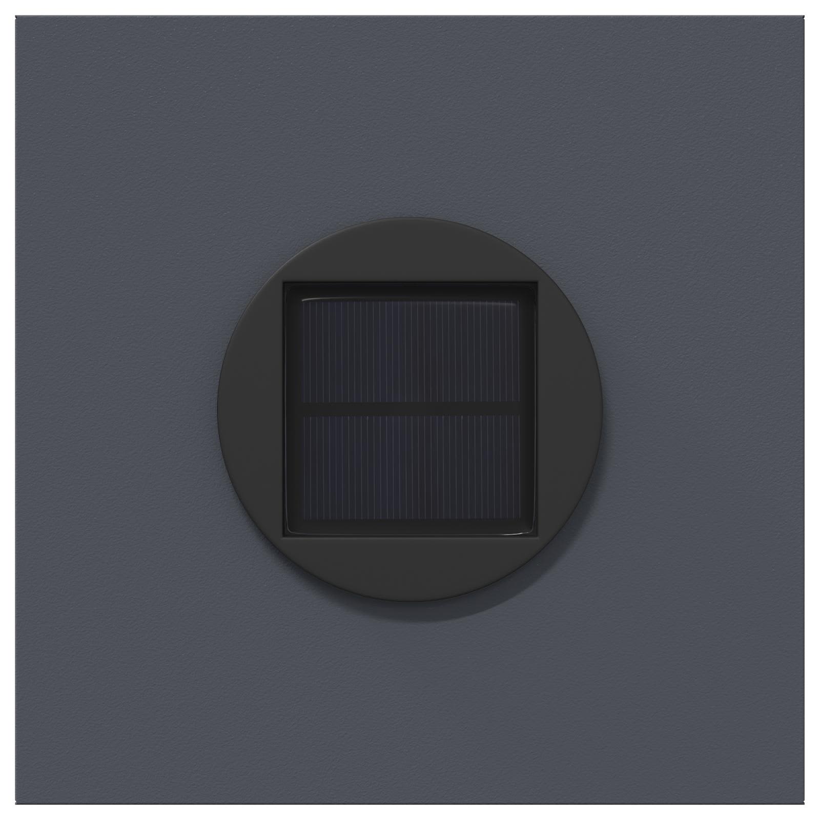 Solar LED Weg Licht 2 pcs Anthrazit Kalt gewalzter Stahl