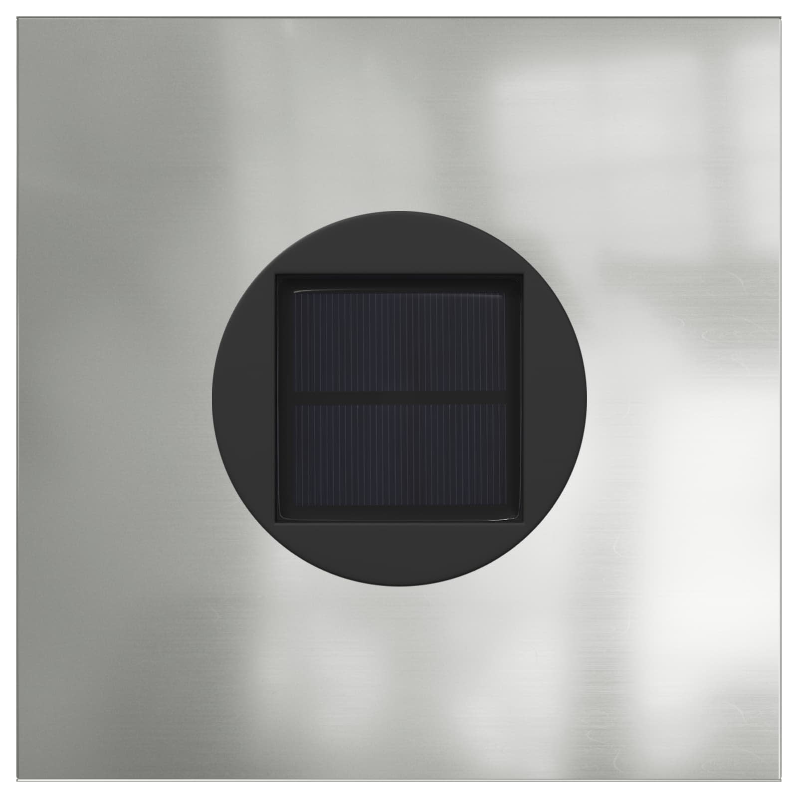 Solar LED Weg Licht 2 pcs Silber Galvanisiert