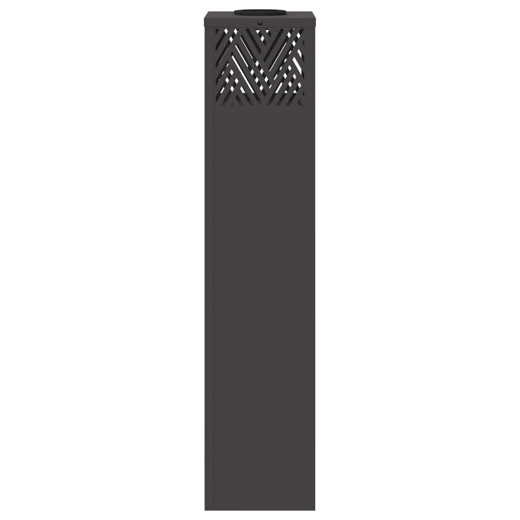 Solar LED Weg Licht 2 pcs Schwarz Kalt gewalzter Stahl