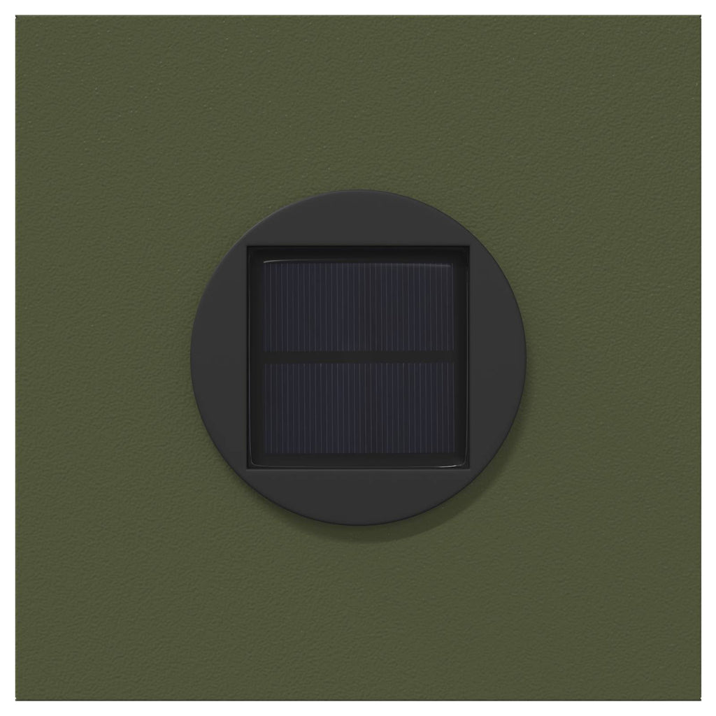 Solar LED Weg Licht 2 pcs Olive Grün Kalt gewalzter Stahl